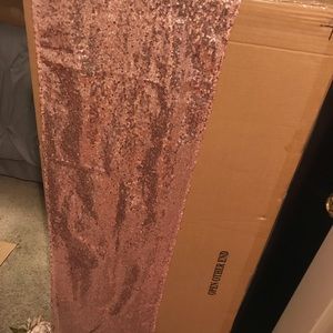 Glitter Rose Gold Table Runner